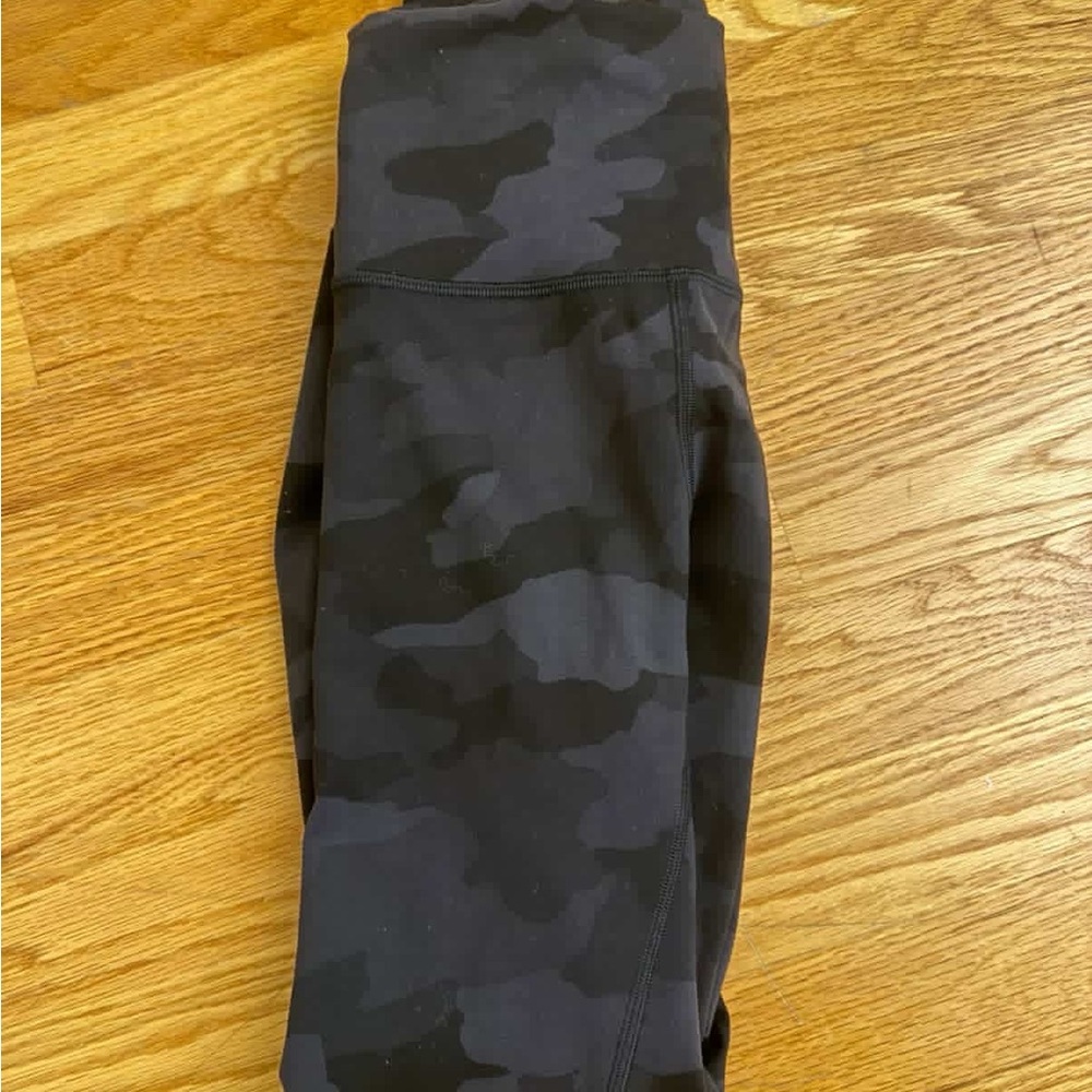Lululemon Athletica Black Camouflage Leggings